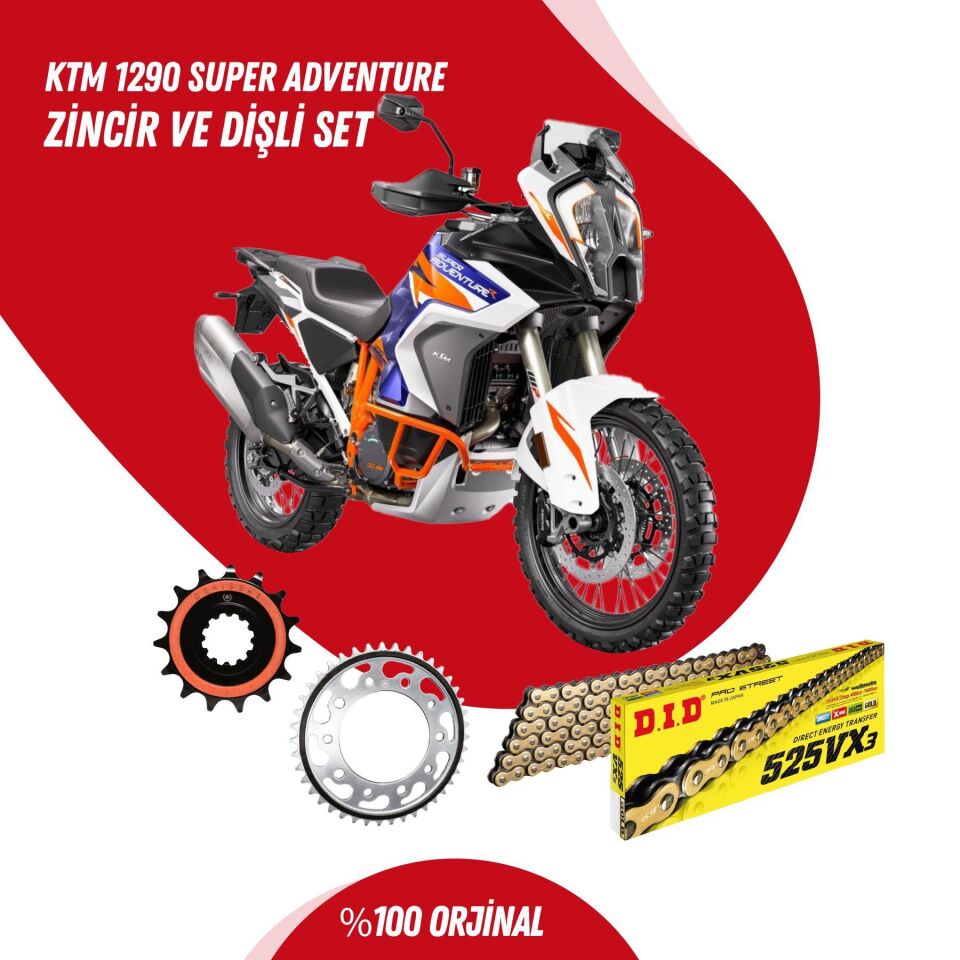 KTM 1290 SUPER ADVENTURE 15-23 DID VX3 GOLD ZİNCİR DİŞLİ SET