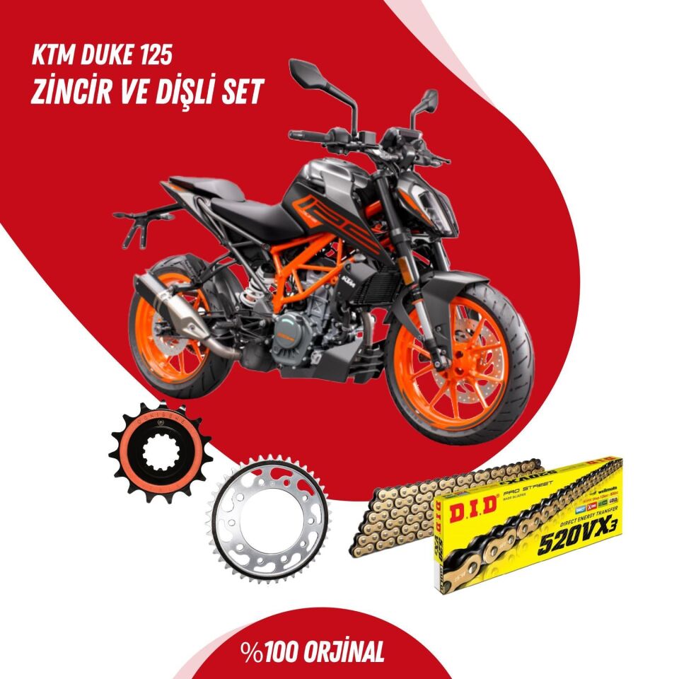 KTM DUKE 125 14-23 DID VX3 GOLD ZİNCİR DİŞLİ SET