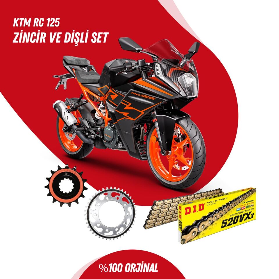 KTM RC 125 14-23 DID VX3 GOLD ZİNCİR DİŞLİ SET