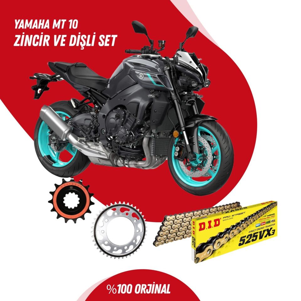 YAMAHA MT 10 16-23 DID VX3 GOLD ZİNCİR DİŞLİ SET