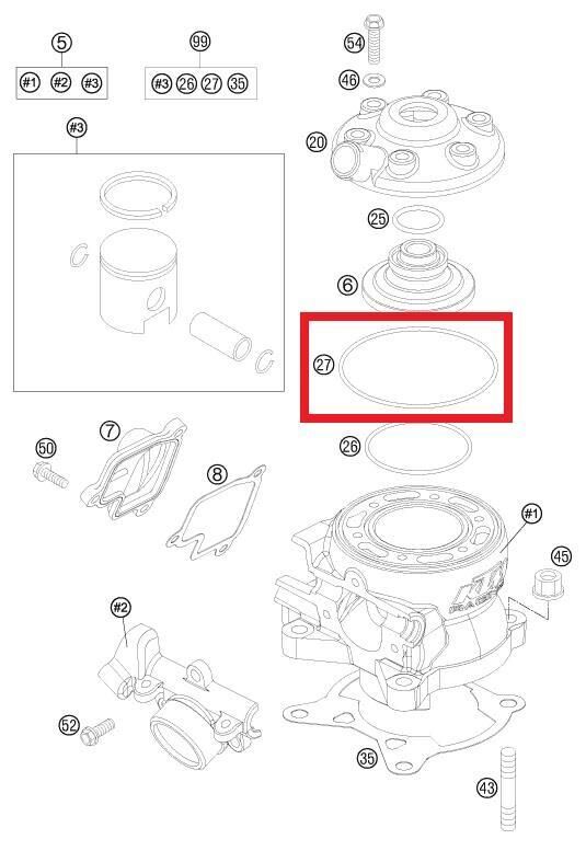 85 Sx Ust O-Rıng 27. Ktm Orj Yp A5-2