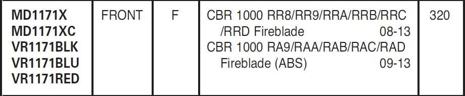 Honda CBR 1000 RR 2008-2016 EBC Ön Disk