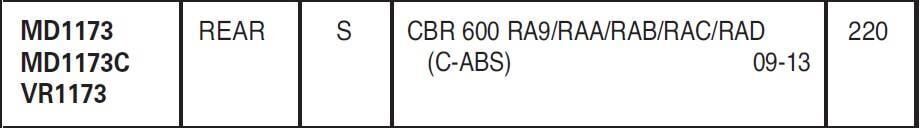 Honda CBR 600 RR 2009-2016 Honda CBR 1000 2008-2018 EBC Arka Disk