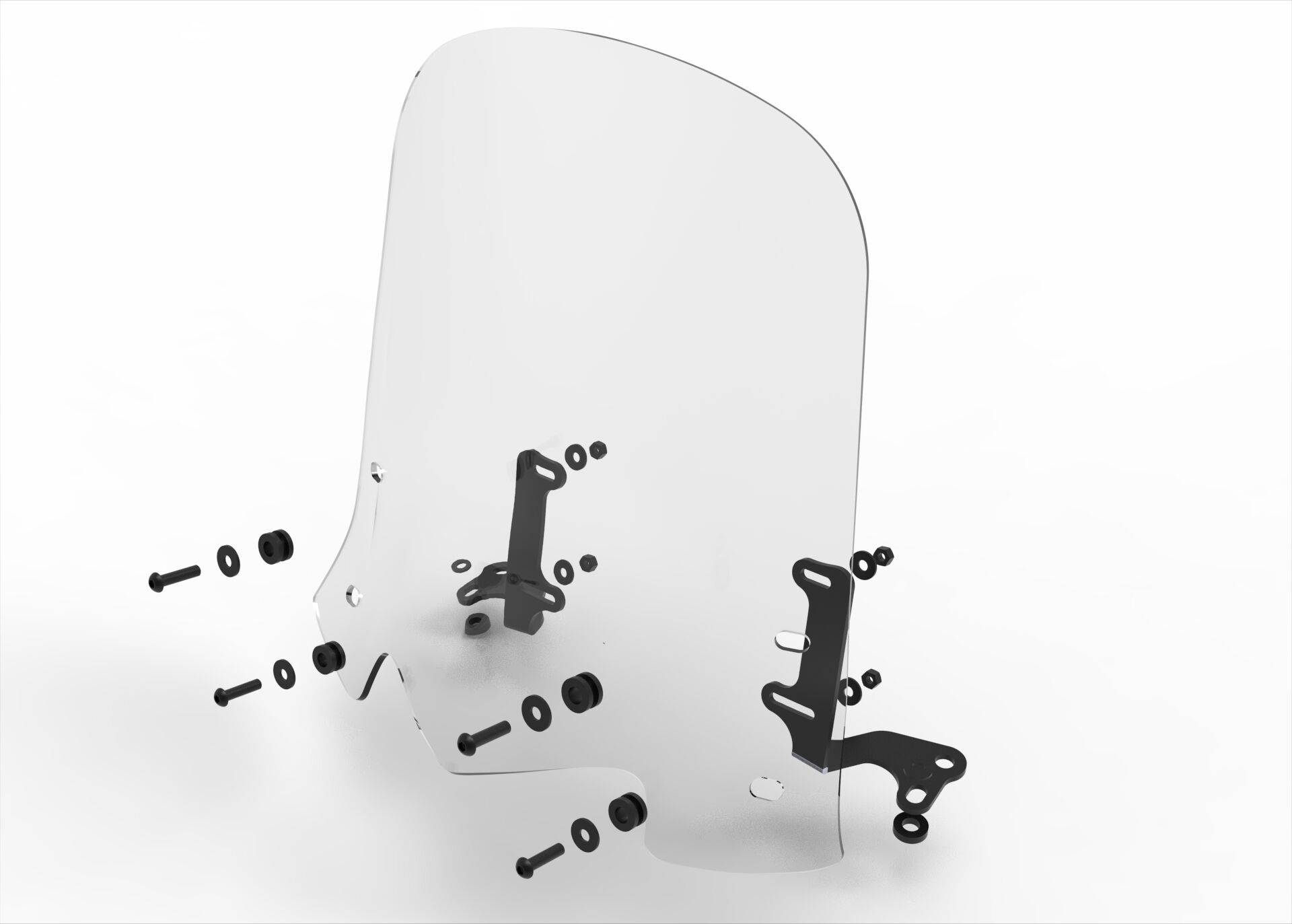 TVS Jupiter 125 Uyumlu Şeffaf Tur Camı