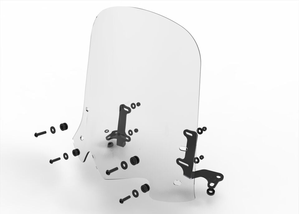 TVS Jupiter 125 Uyumlu Şeffaf Tur Camı