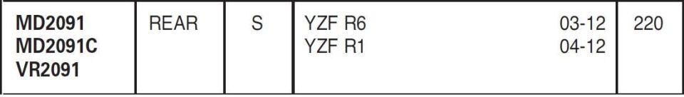 Yam. R6 03-18 R1 04-14 Mt-10 16-18 Ebc Arka Disk