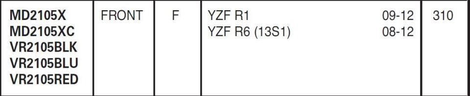 Yam. R6 08-16 R1 09-14 Ebc Ön Disk