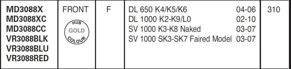 Suz. Dl 650 04-06 Dl 1000 02-10 Ebc Ön Disk