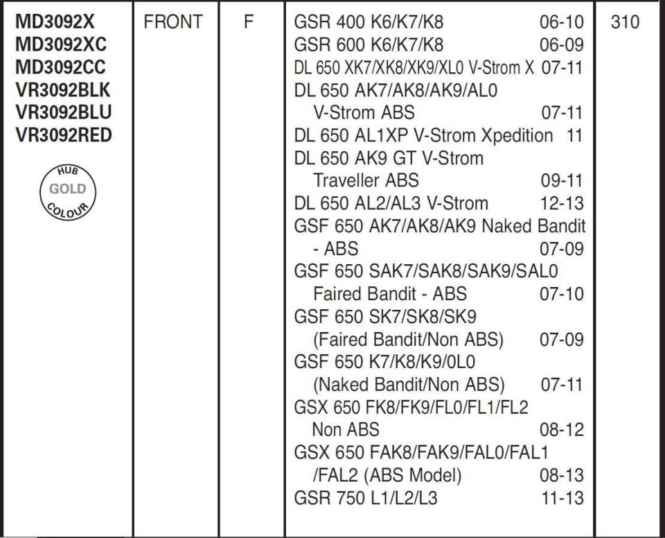 Suzuki DL 650 2007-2018 Suzuki GSF 650 2007-2014 EBC Ön Disk