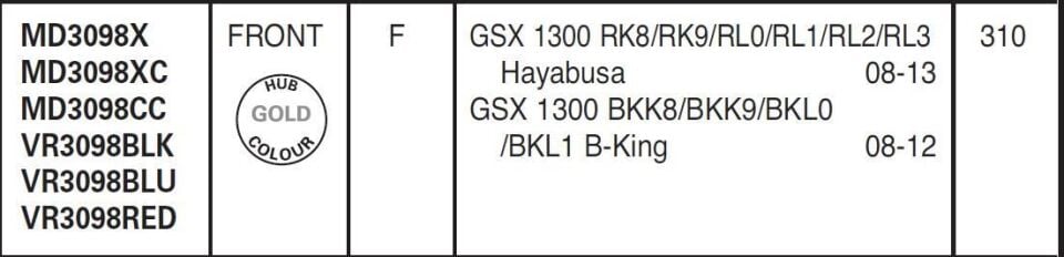 Suz. Gsx 1300 08-18 Ebc Ön Disk
