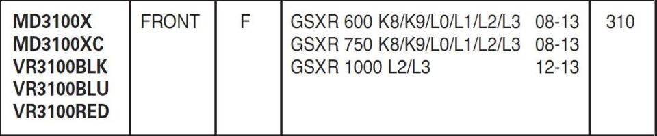 Suzuki GSX-R 600 2008-2017 Suzuki GSX-R 750 2008-2017 EBC Ön Disk