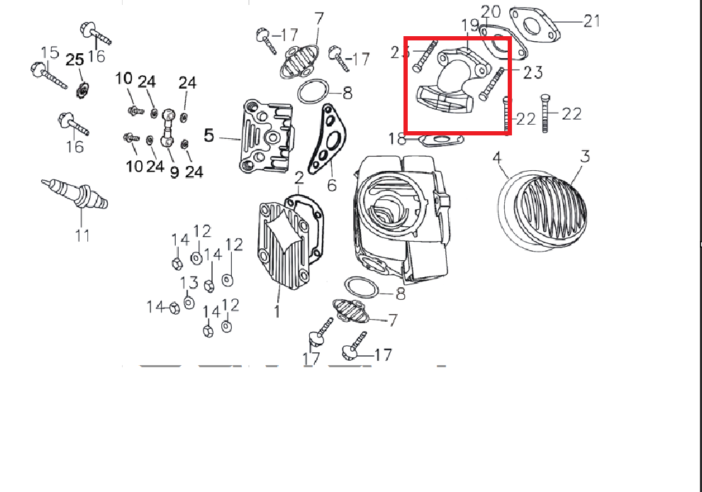 Kayo Tt 140 Manifold