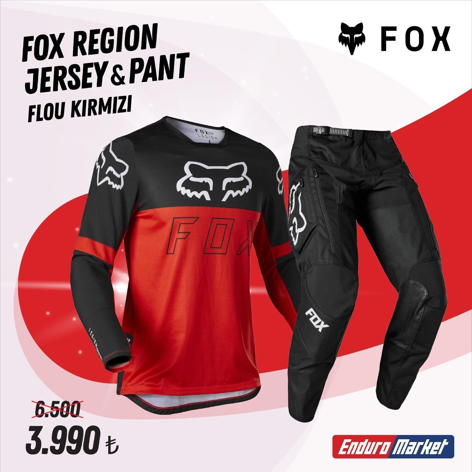 FOX Legıon Kırmızı Jersey Pantolon Takım
