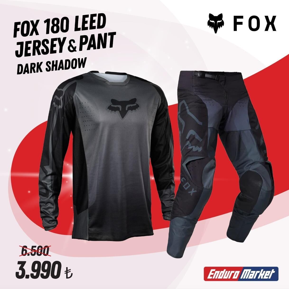 FOX Leed Siyah Jersey Pantolon Takım
