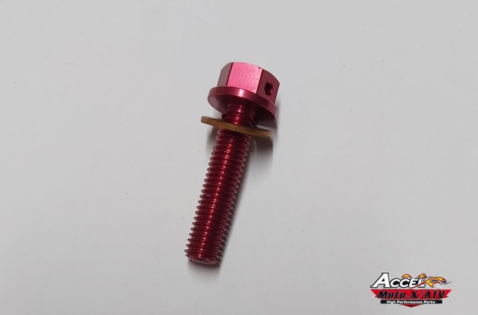 Hon. Crf450R Accel Mıknatıslı Yağ Vidası Kırmızı