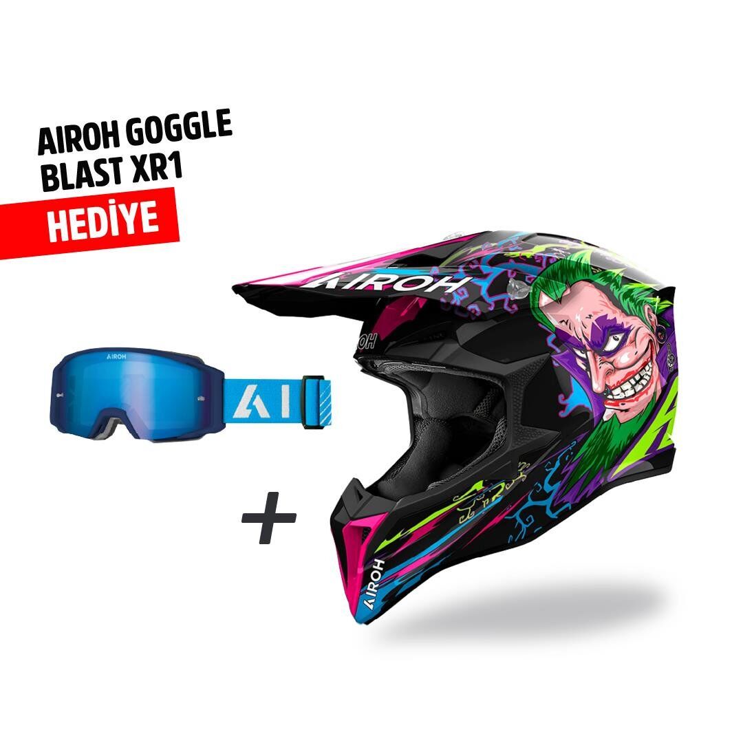 Airoh Wraap Musıc Parlak Motosiklet Kaskı