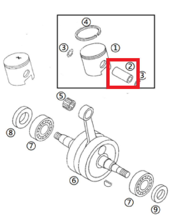 Kayo Kt 50 Mını Piston Pimi