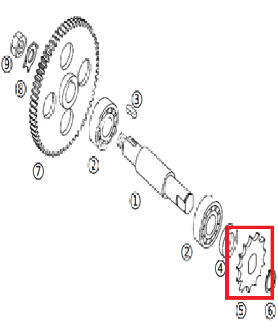 Kayo Kt 50 Mını Ön Dişli 9T