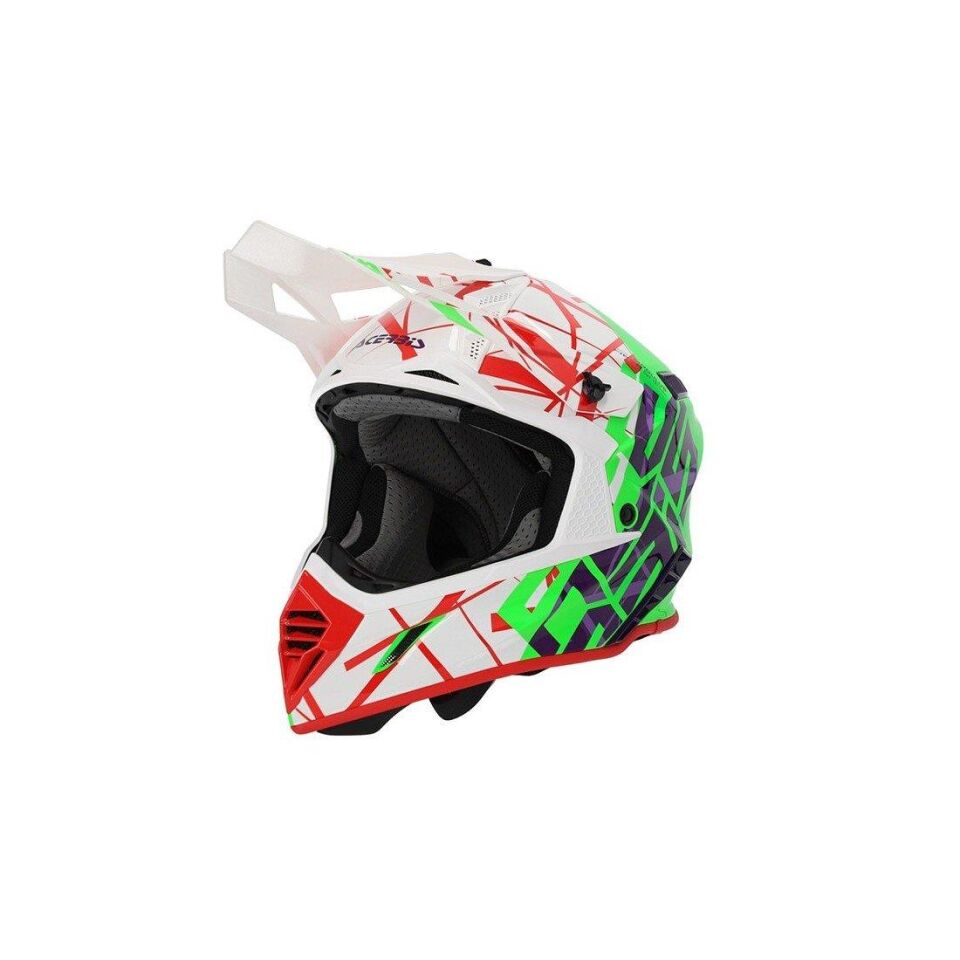 Acerbis X-Track 22-06 Kask Yeşil Beyaz