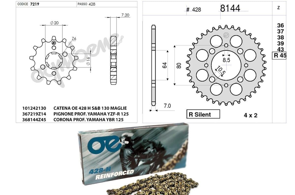 Ognıbene Dişli Zincir Kit Yamaha 125 Ybr 09