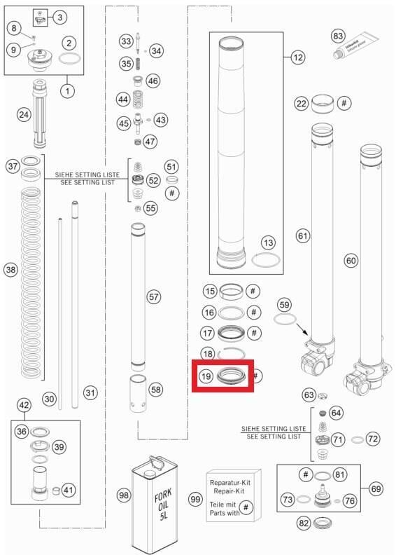 Dust Strıper 43X53,4X11,8 Ktm Orj Yp
