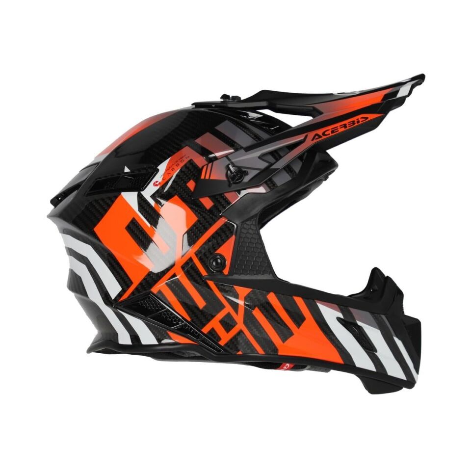 Acerbis Steel Carbon 22-06 Kask Siyah Turuncu