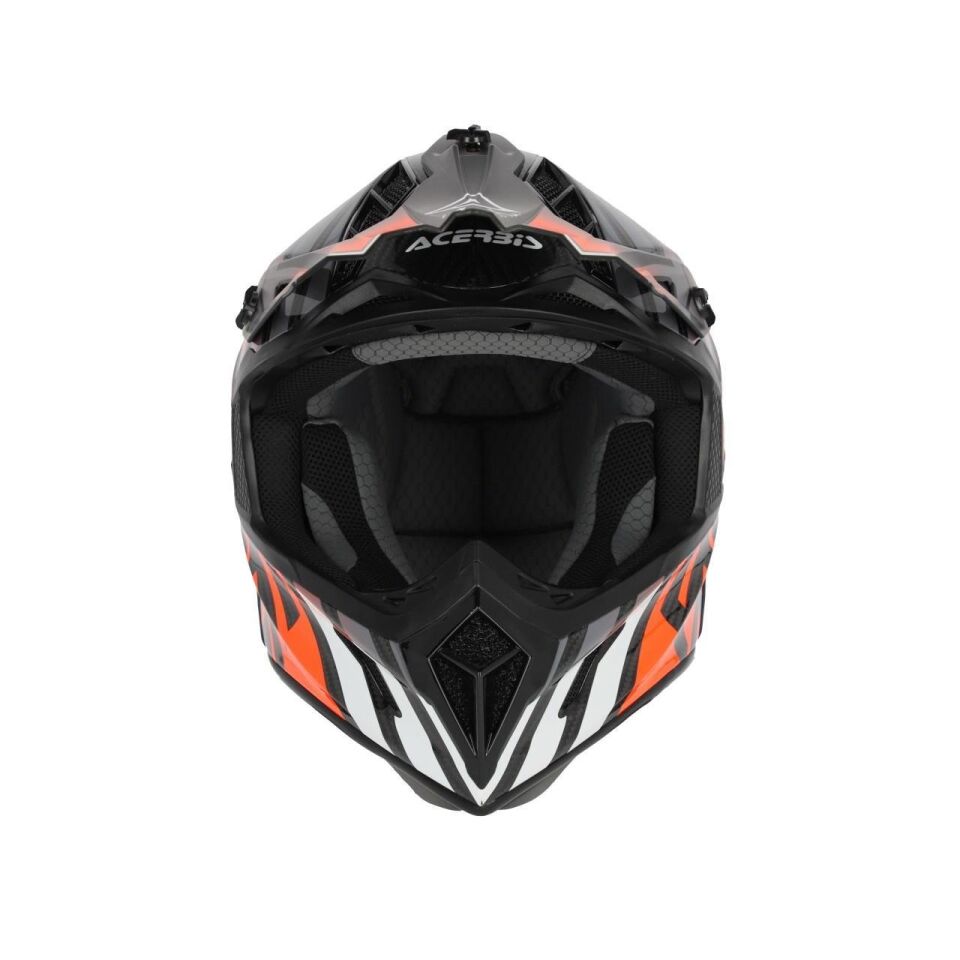 Acerbis Steel Carbon 22-06 Kask Siyah Turuncu