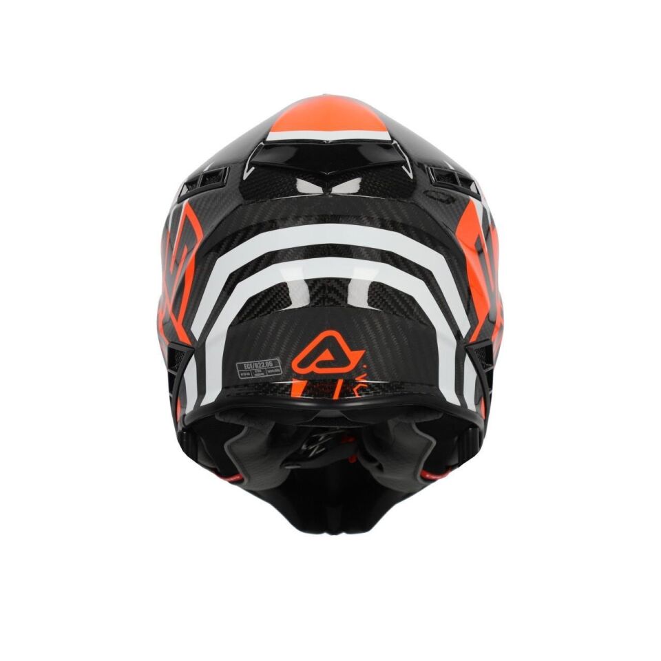 Acerbis Steel Carbon 22-06 Kask Siyah Turuncu