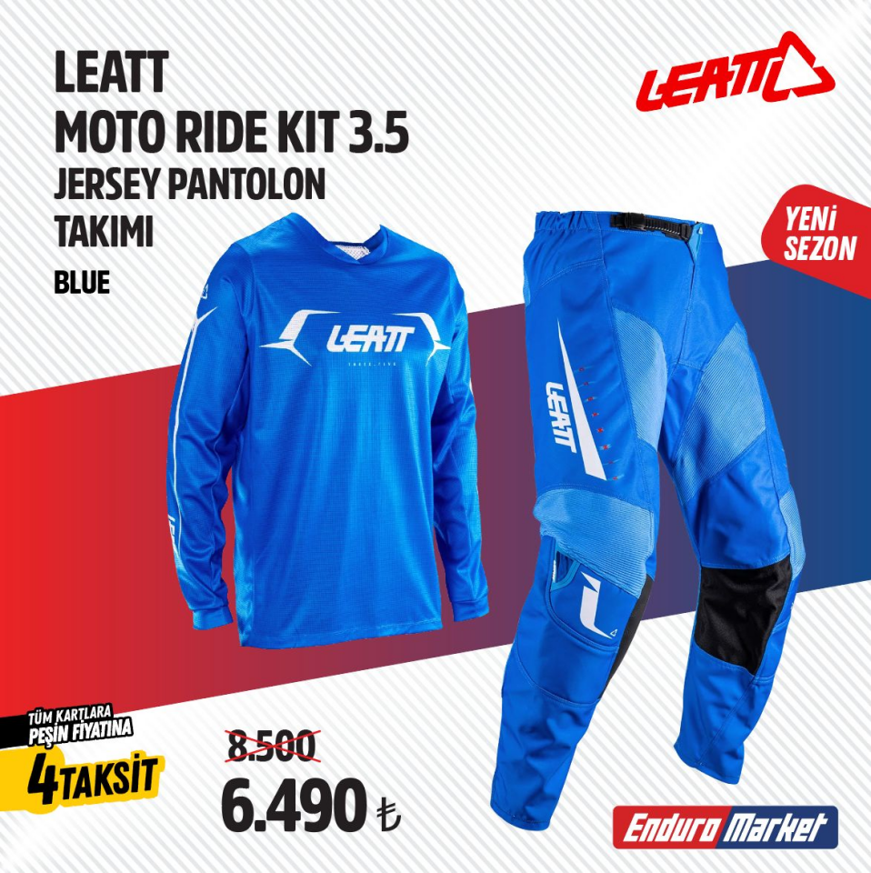 Leatt 3.5 Mavi Motosiklet Jersey Pantolon Takımı