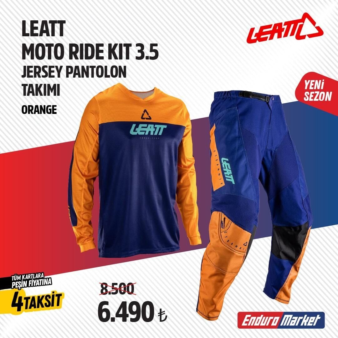 Leatt 3.5 Turuncu Motosiklet Jersey Pantolon Takımı