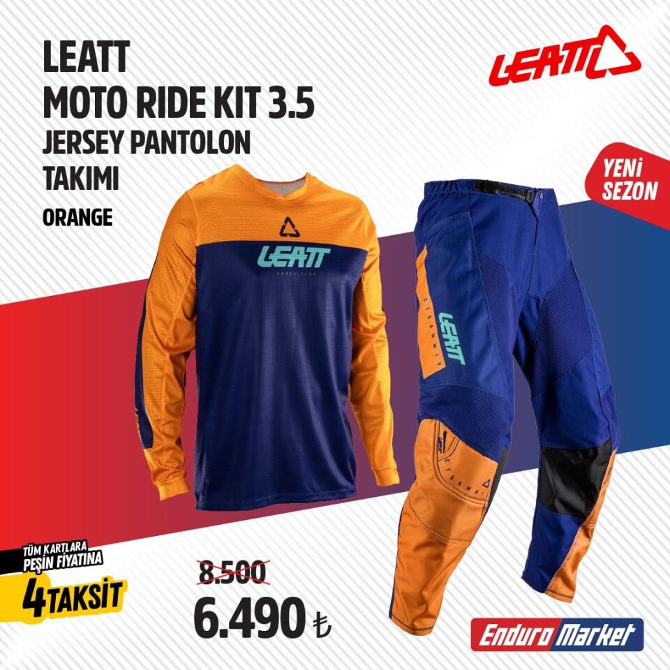 Leatt 3.5 Turuncu Motosiklet Jersey Pantolon Takımı