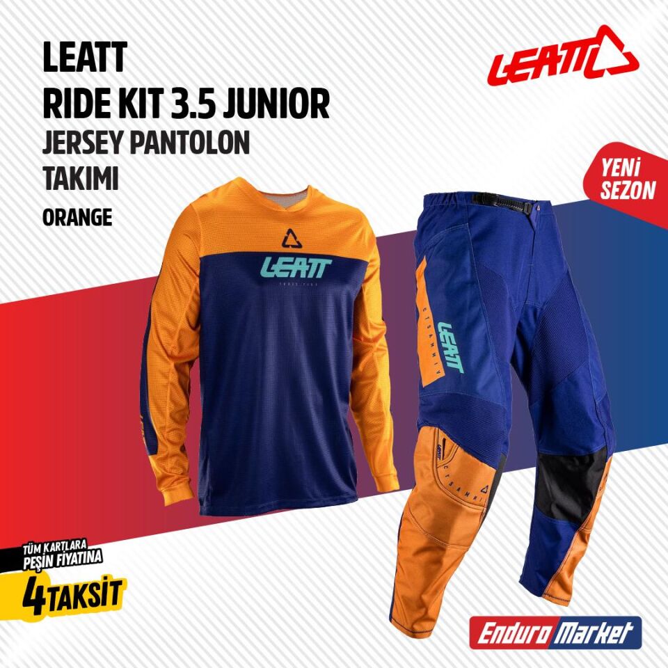 Leatt 3.5 Çocuk Turuncu Motosiklet Jersey Pantolon Takımı