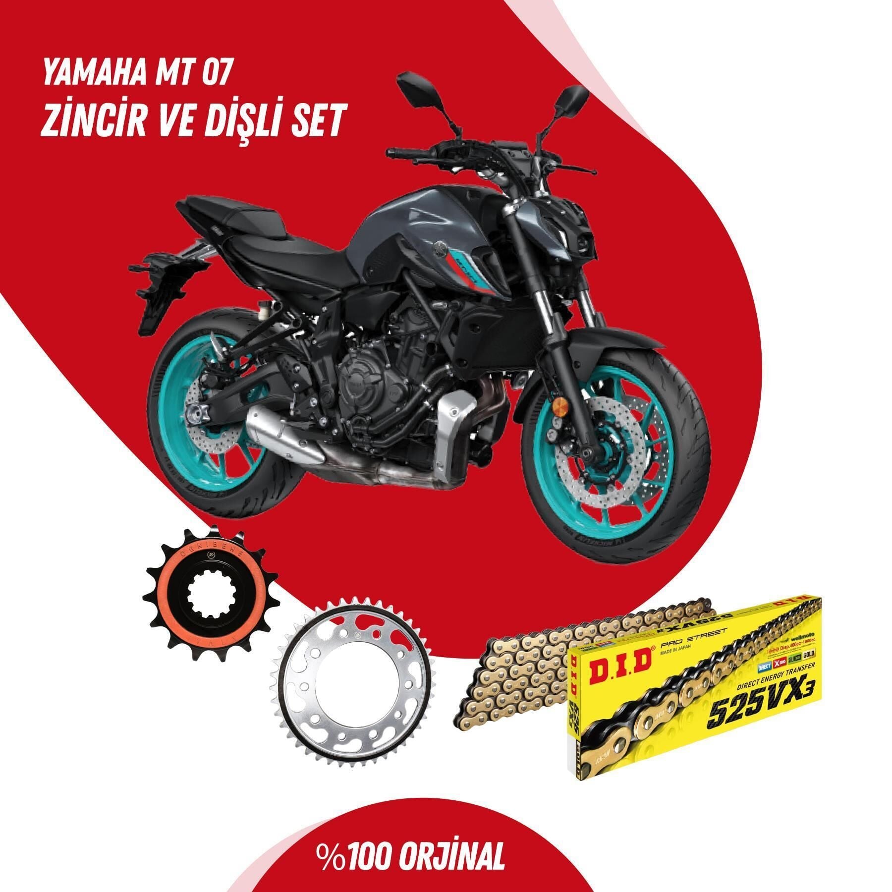 Yamaha MT-07 Tracer DID zincir set