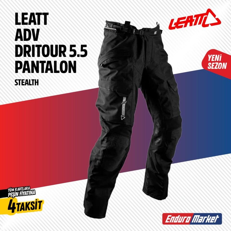 Leatt Adv Dri-Tour 5.5 Uzun Siyah Motosiklet Pantolonu
