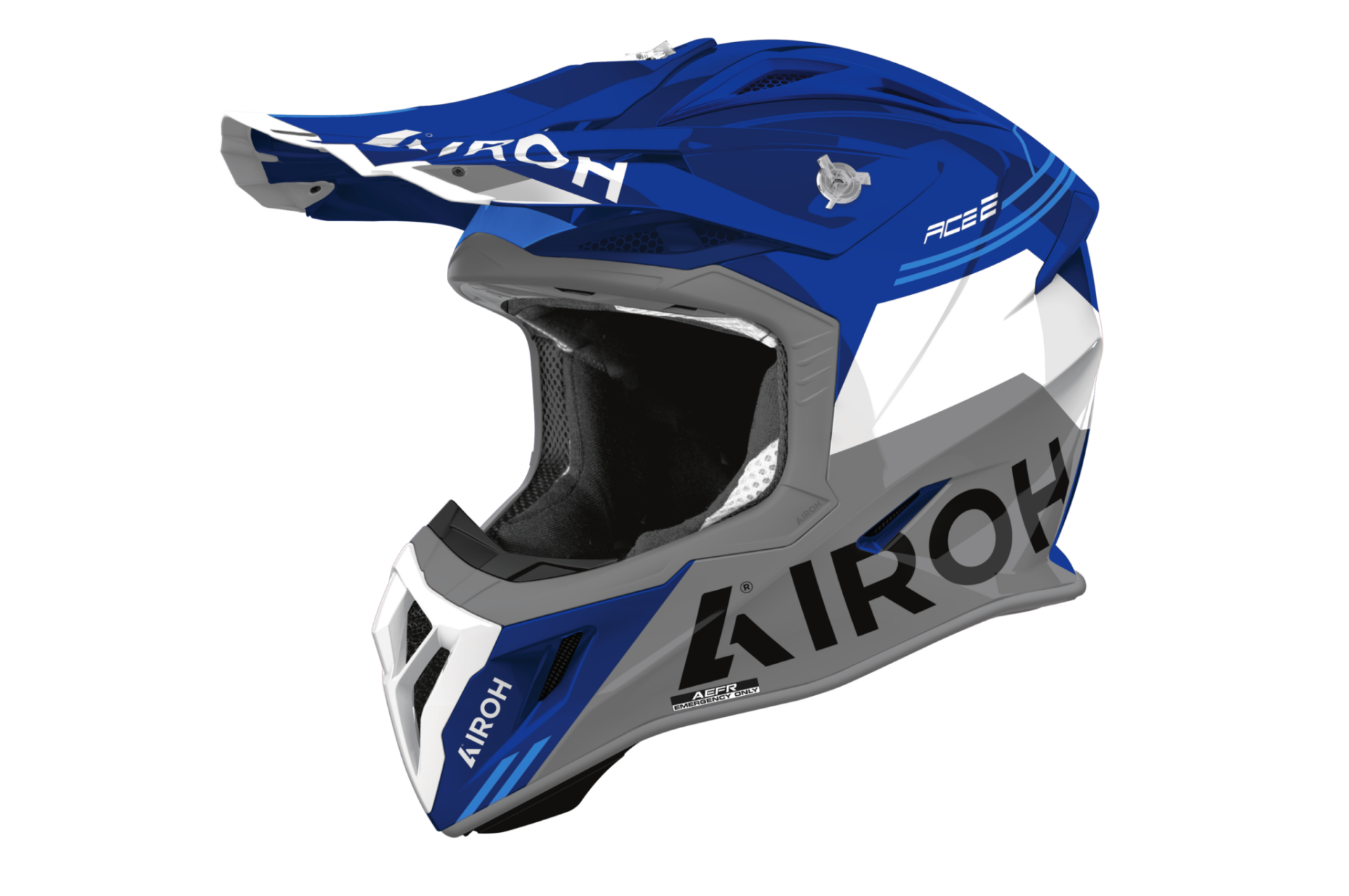 Airoh Aviator Ace 2 Fury Mavi Parlak Motosiklet Kaskı