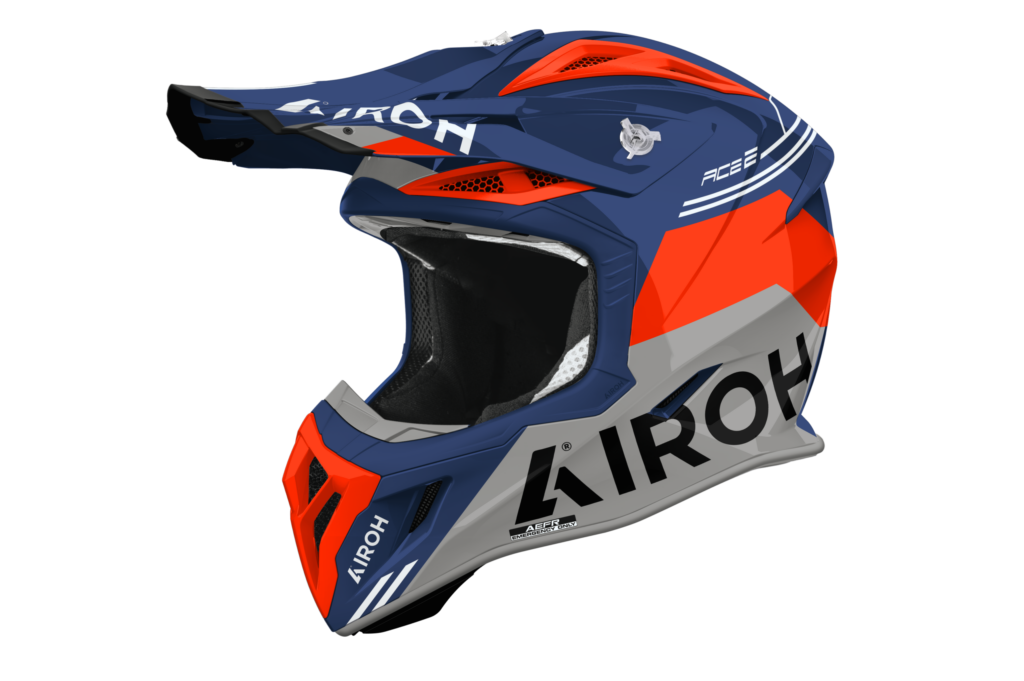 Airoh Aviator Ace 2 Fury Cerulean Parlak Motosiklet Kaskı