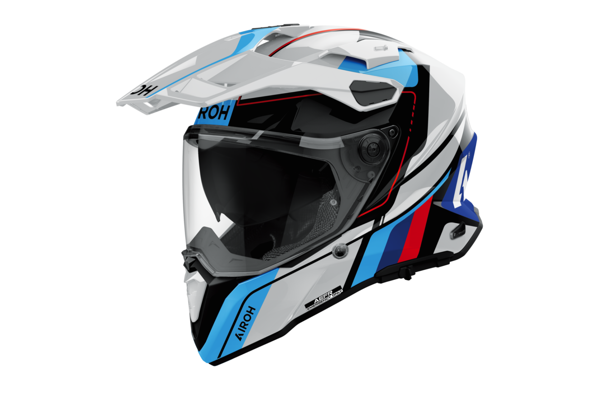 Airoh Commander 2 Skip Beyaz Kırmızı Parlak Motosiklet Kaskı