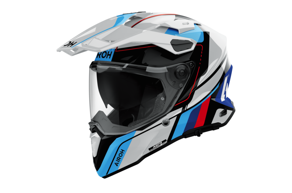 Airoh Commander 2 Skip Beyaz Kırmızı Parlak Motosiklet Kaskı