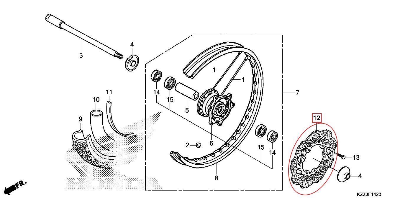 CRF250L ÖN FREN DİSKİ HONDA ORJ YP