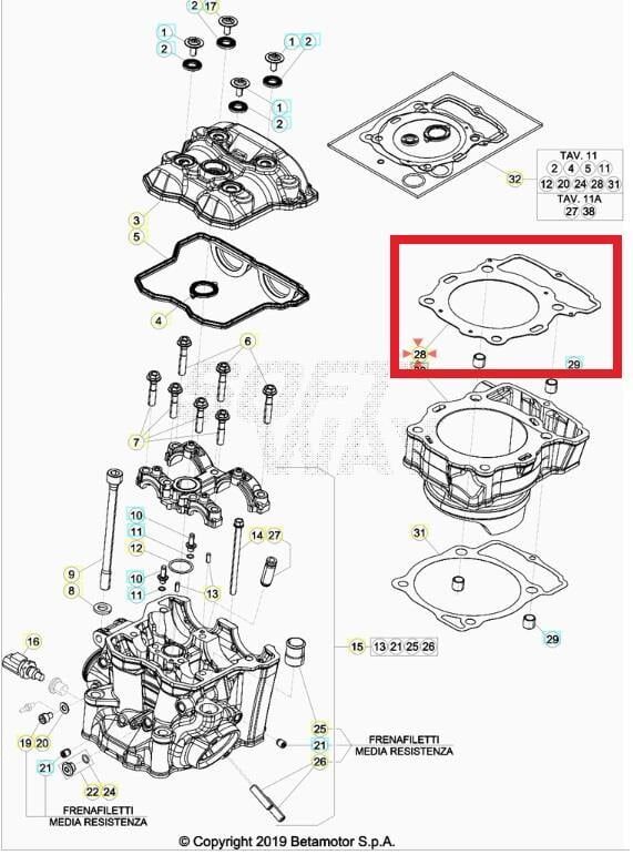 Engıne Head Gasket Beta Orj Yp B8-1