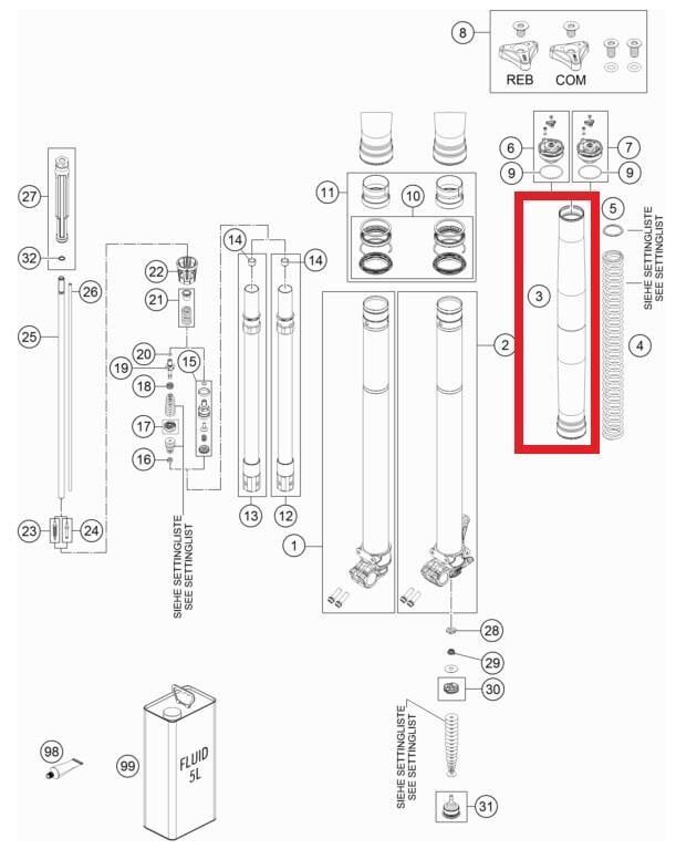 Outer Tube Ktm Orj Yp