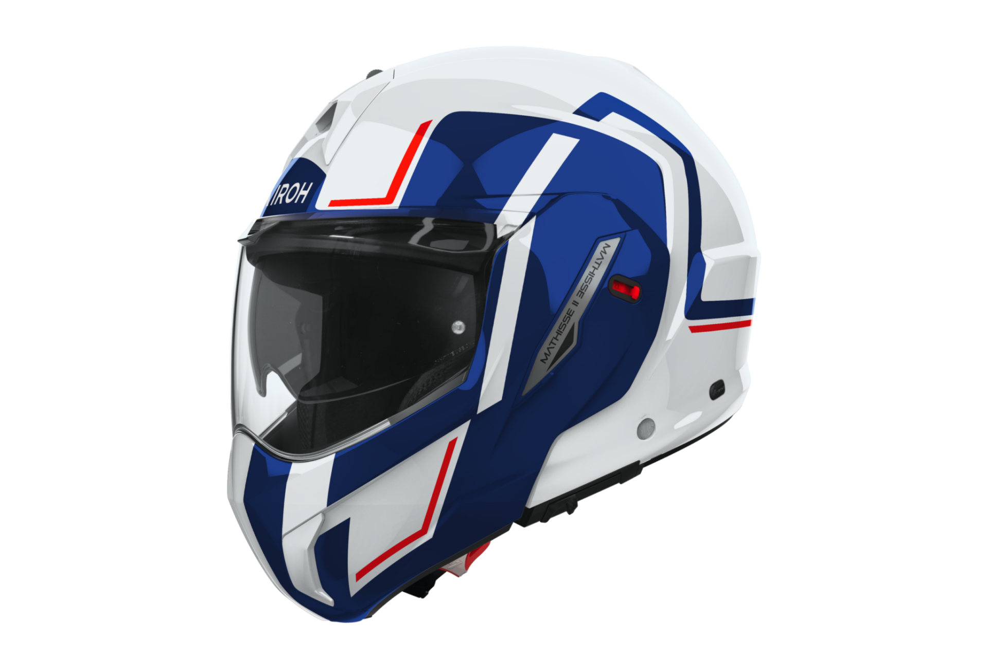 Airoh Mathısse Iı Genıus Mavi Kırmızı Parlak Motosiklet Kaskı