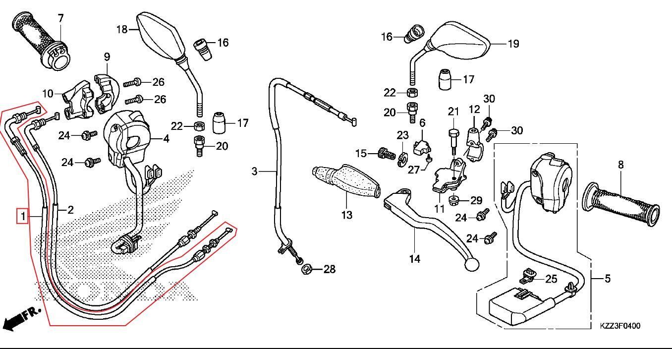CRF250L GAZ TELİ ÇEKME A HONDA ORJ YP