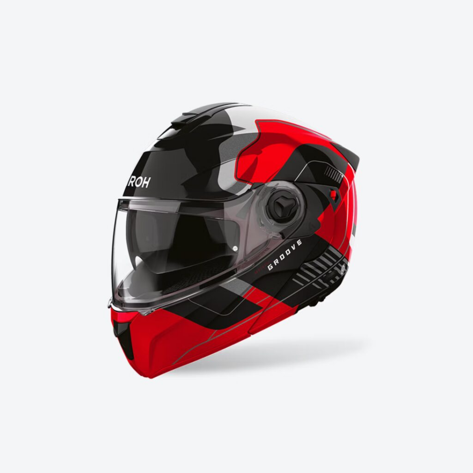 Airoh Specktre Groove Kırmızı Parlak Motosiklet Kaskı