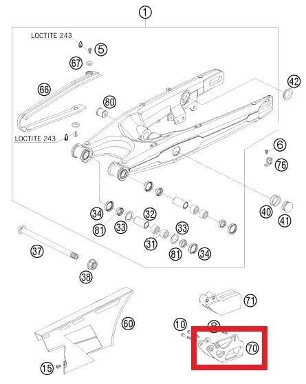 Retaınıng Plate Chaın Guıed Ktm Orj Yp