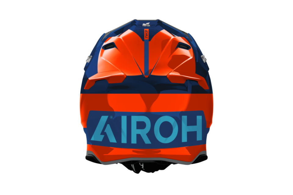 Airoh Twist 3 Fancy Turuncu Mavi Parlak Motosiklet Kaskı