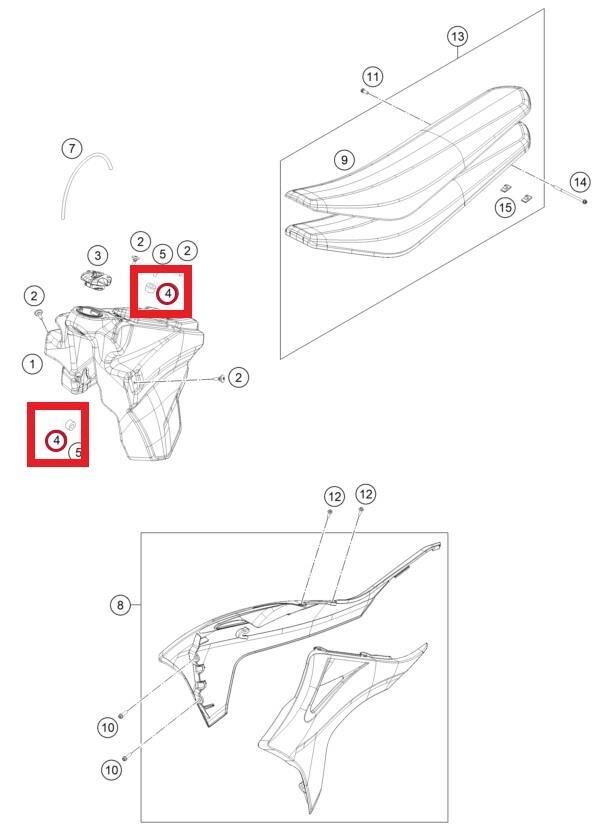 Tank Roller 12X26X12 Ktm Orj Yp A2-2