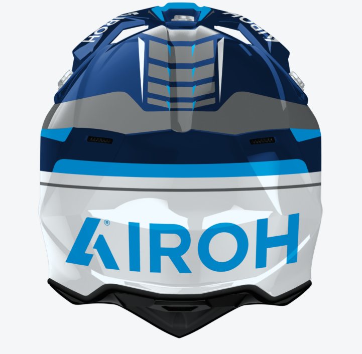 Airoh Wraap Conquer Mavi Parlak Motosiklet Kaskı