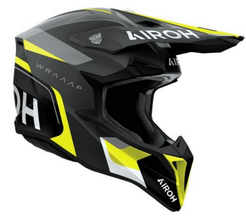 Airoh Wraap Conquer Sarı Mat Motosiklet Kaskı