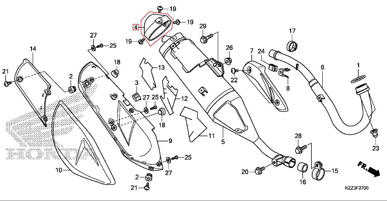 CRF250L EGZOZ UCU KAPAK HONDA ORJ YP